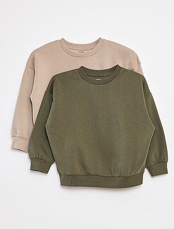 Pack de 2 sudaderas lisas de felpa