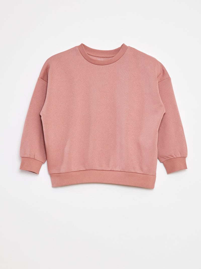 Pack de 2 sudaderas lisas de felpa Rosa - Kiabi