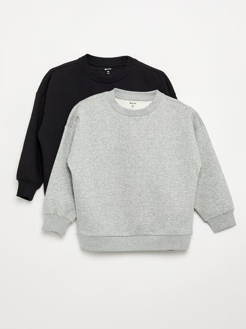 Pack de 2 sudaderas lisas - Kiabi