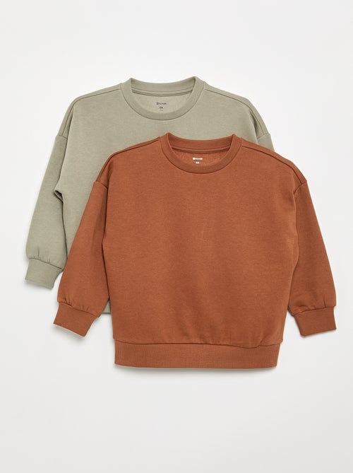 Pack de 2 sudaderas lisas - Kiabi Pack de 2 sudaderas lisas - Kiabi
