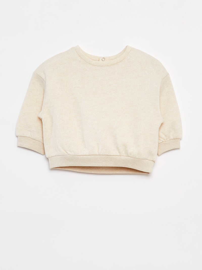 Pack de 2 sudaderas lisas oversize Beige - Kiabi