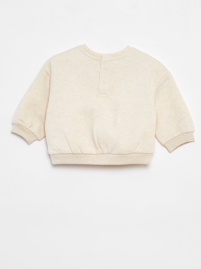 Pack de 2 sudaderas lisas oversize Beige - Kiabi