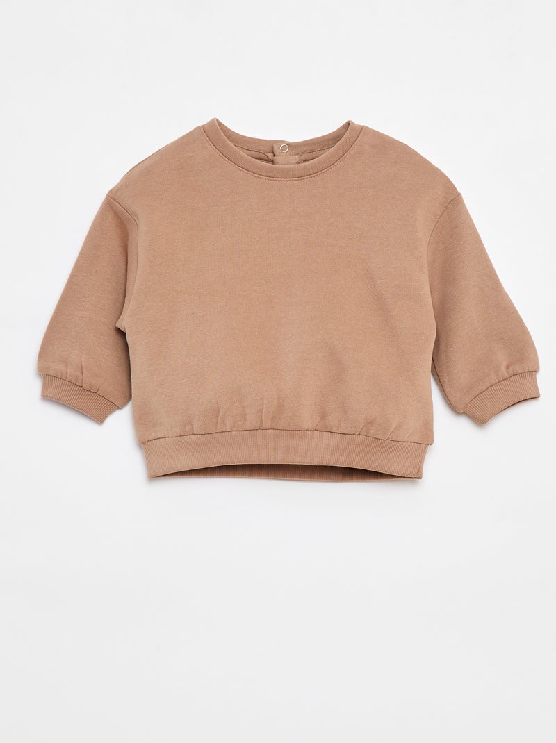 Pack de 2 sudaderas lisas oversize Beige - Kiabi