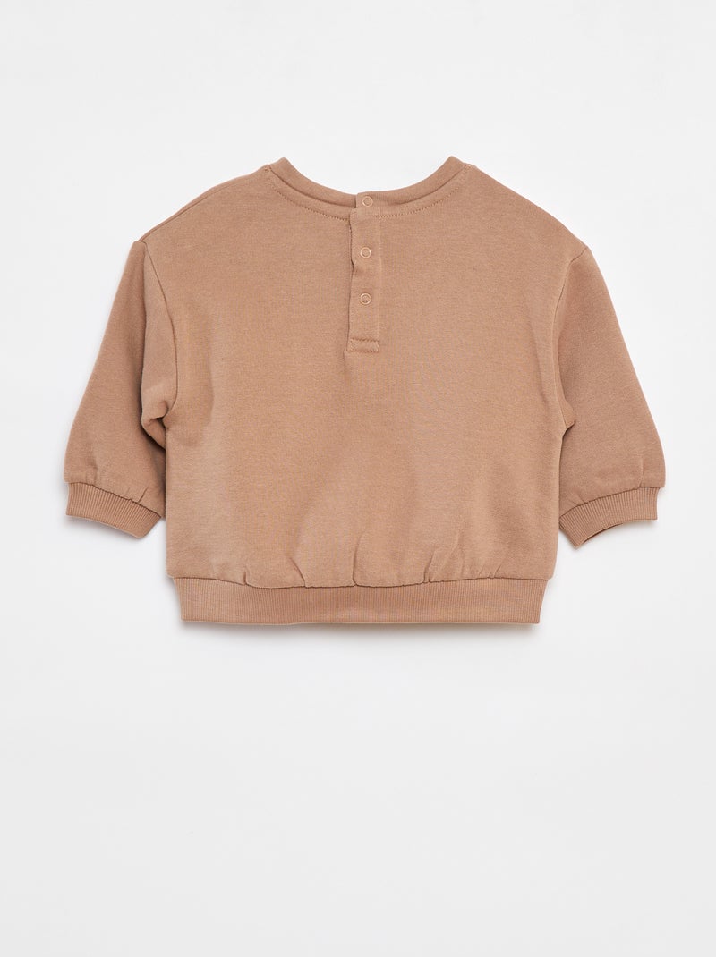 Pack de 2 sudaderas lisas oversize Beige - Kiabi