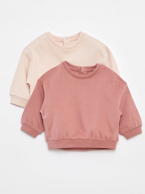 Pack de 2 sudaderas lisas oversize - Kiabi