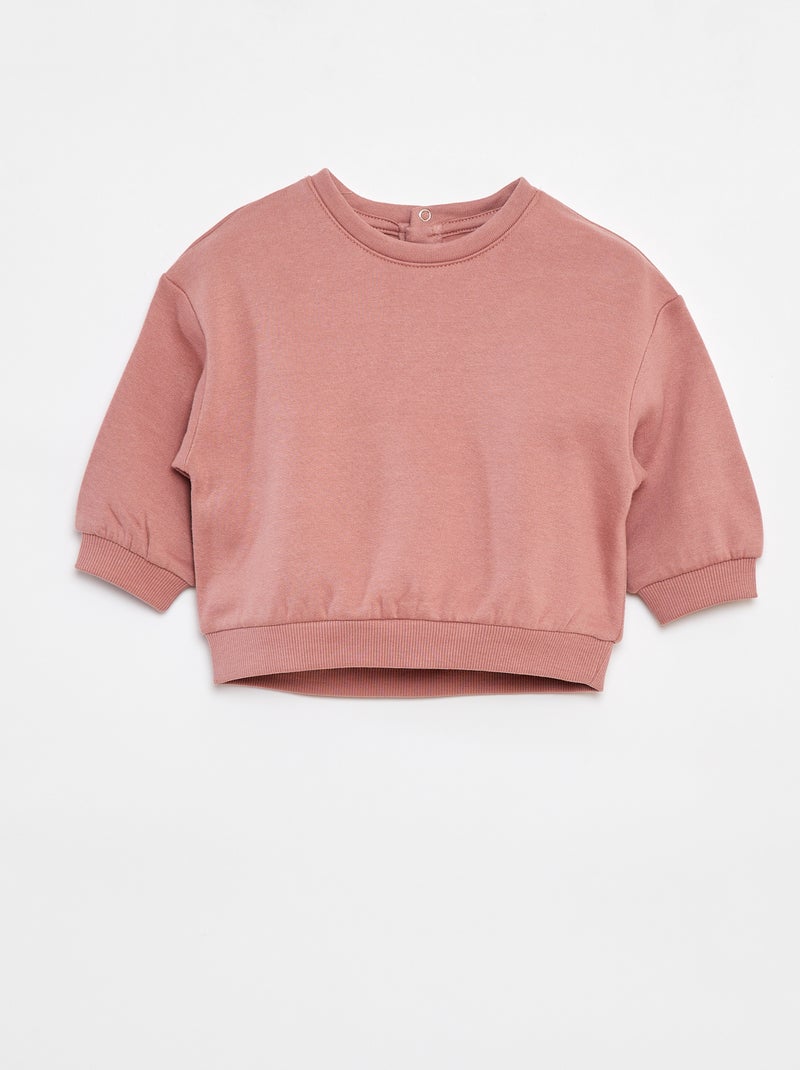 Pack de 2 sudaderas lisas oversize Rosa - Kiabi