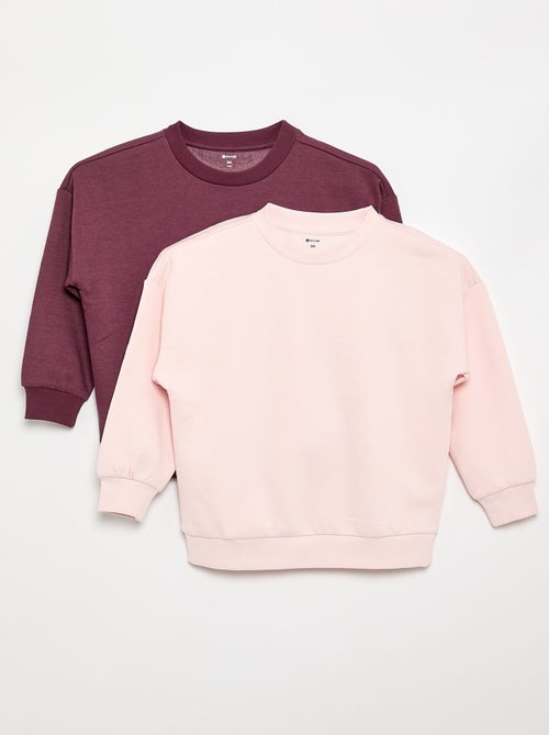 Pack de 2 sudaderas lisas - Kiabi Pack de 2 sudaderas lisas - Kiabi