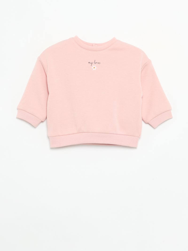 Pack de 2 sudaderas lisas Rosa - Kiabi