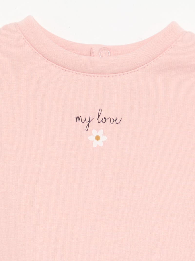 Pack de 2 sudaderas lisas Rosa - Kiabi