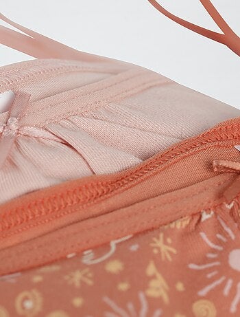 Pack de 2 sujetadores de algodón liso