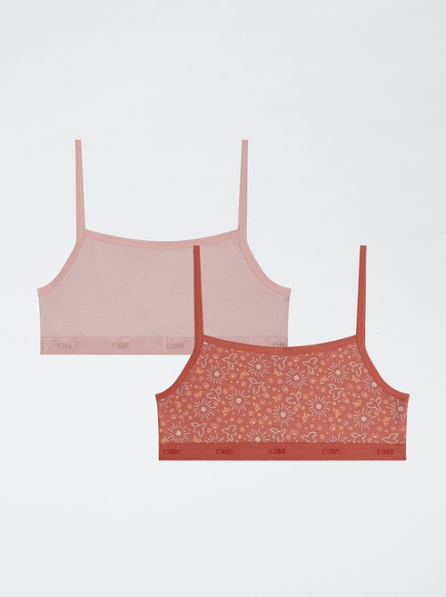 Pack de 2 sujetadores de algodón liso DIM - Kiabi