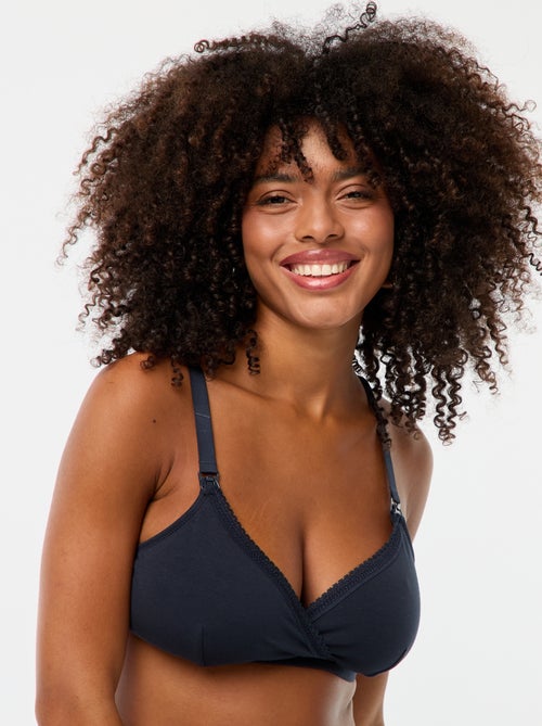 Pack de 2 sujetadores de lactancia de algodón - Kiabi