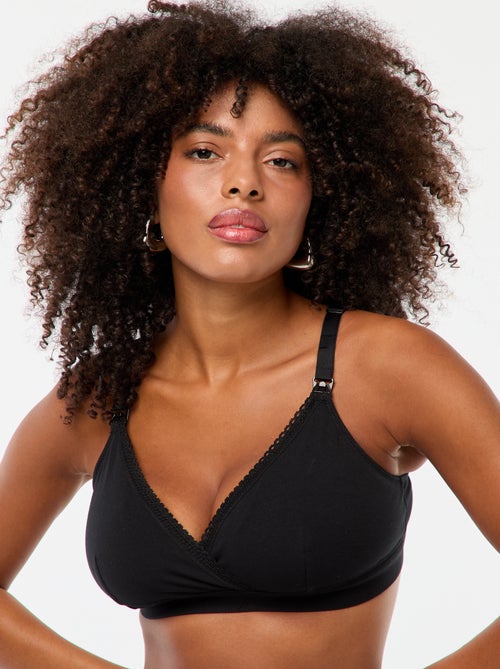 Pack de 2 sujetadores de lactancia de algodón - Kiabi