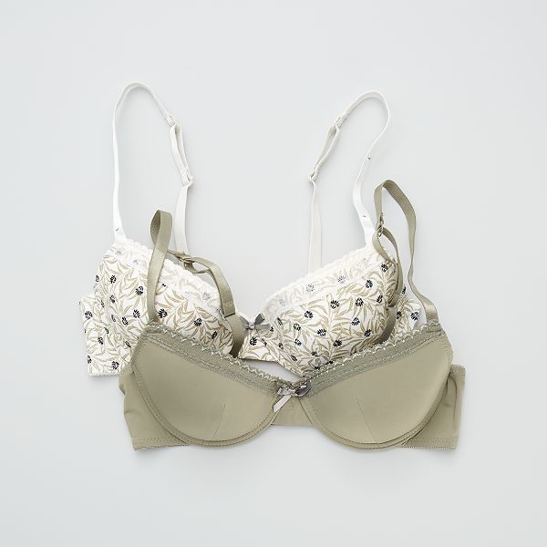 Pack de 2 sujetadores 'Envie de Lingerie' Lencería de la S a la XXL - KAKI  - Kiabi - 22,00€