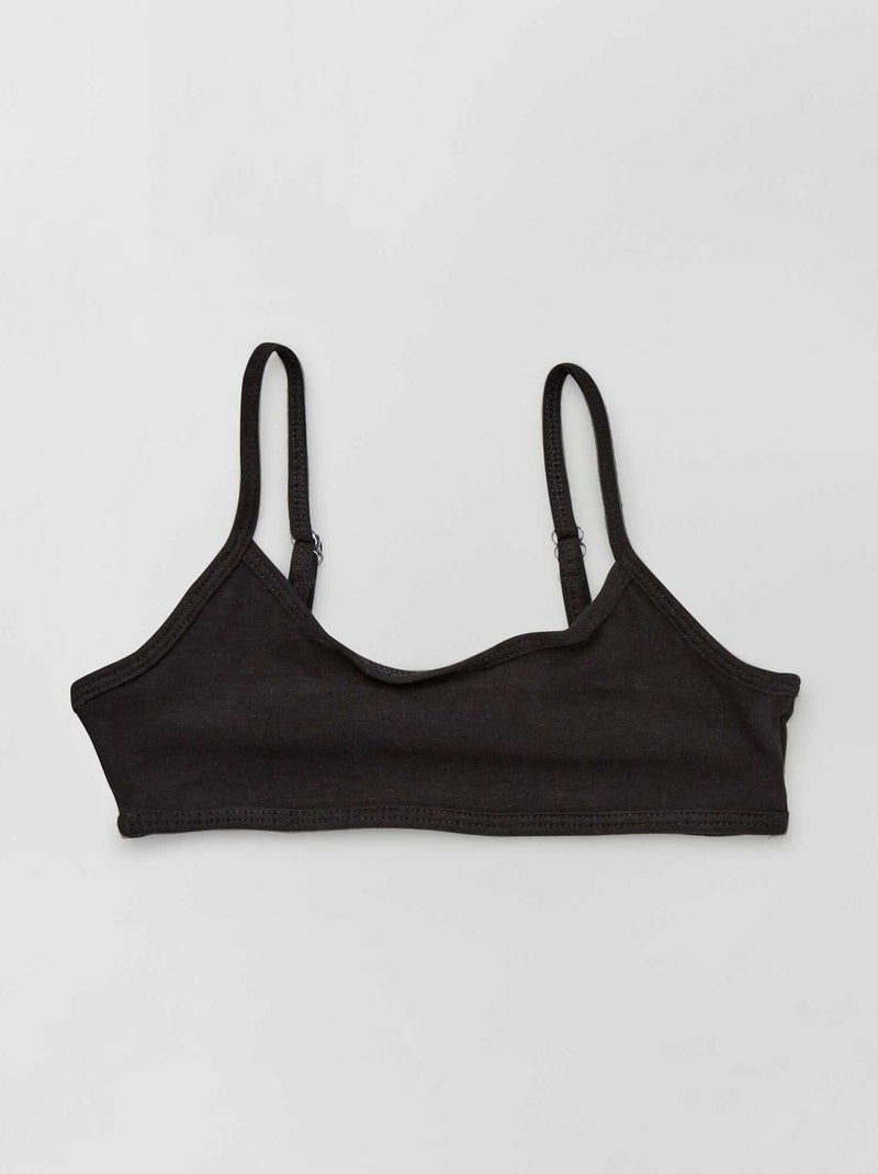 Pack de 2 sujetadores sin aros Negro - Kiabi