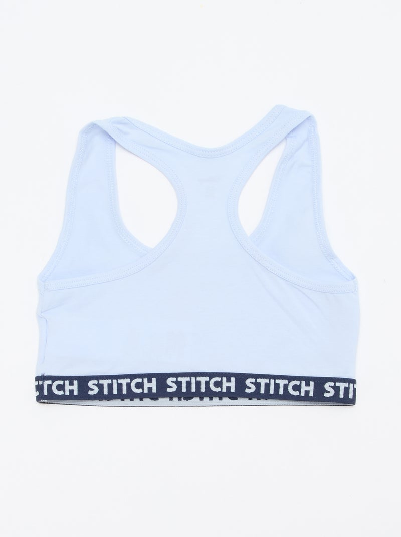 Pack de 2 sujetadores 'Stitch' Azul - Kiabi