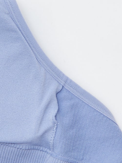 Pack de 2 sujetadores tipo top de canalé - Kiabi