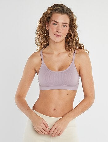 Pack de 2 sujetadores tipo top de canalé