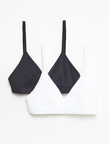 Pack de 2 sujetadores triangulares en microfibra