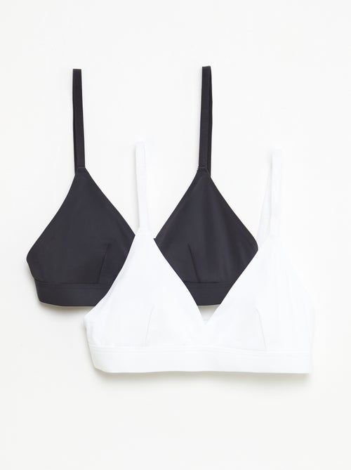 Pack de 2 sujetadores triangulares en microfibra - Kiabi