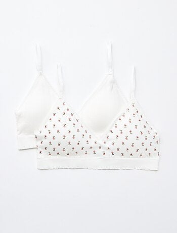 Pack de 2 sujetadores triángulo en canalé