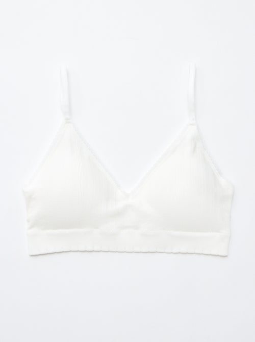 Pack de 2 sujetadores triángulo en canalé - Kiabi