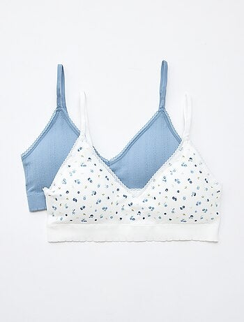 Pack de 2 sujetadores triángulo en canalé