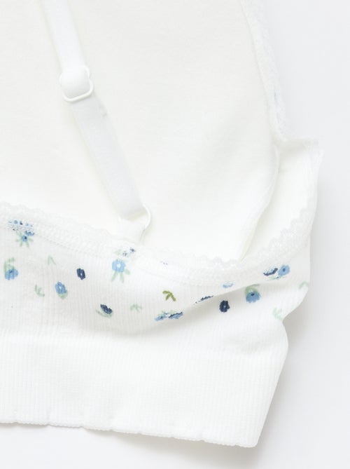 Pack de 2 sujetadores triángulo en canalé - Kiabi