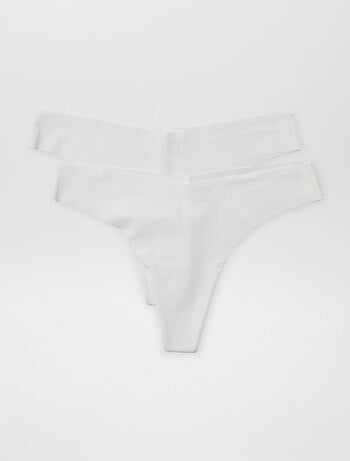 Pack de 2 tangas invisibles de microfibra