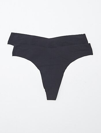 Pack de 2 tangas invisibles de microfibra