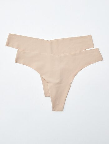 Pack de 2 tangas invisibles de microfibra