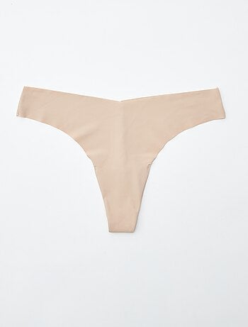 Pack de 2 tangas invisibles de microfibra