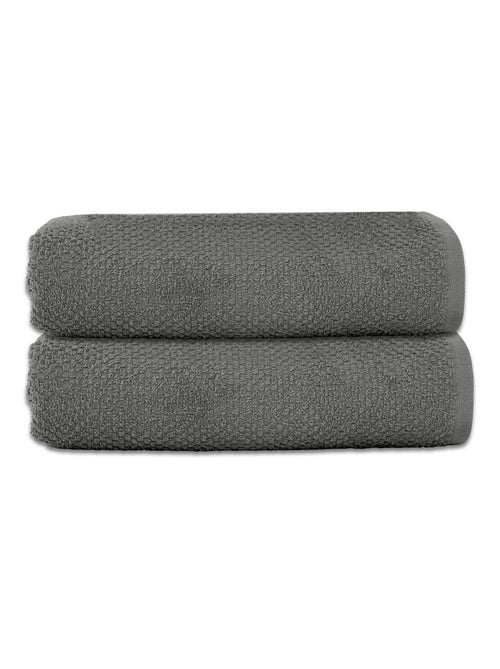 Pack de 2 toallas de baño Guy Levasseur 70 x 140 cm algodón peinado 600 GSM - Kiabi