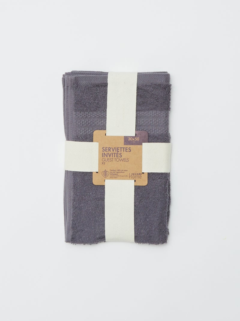 Pack de 2 toallas invitados (30x5 0cm) - Kiabi Home GRIS - Kiabi