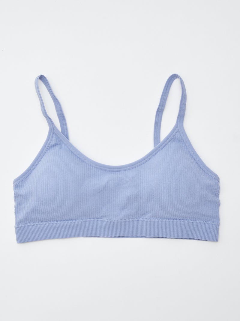 Pack de 2 tops acanalados AZUL - Kiabi