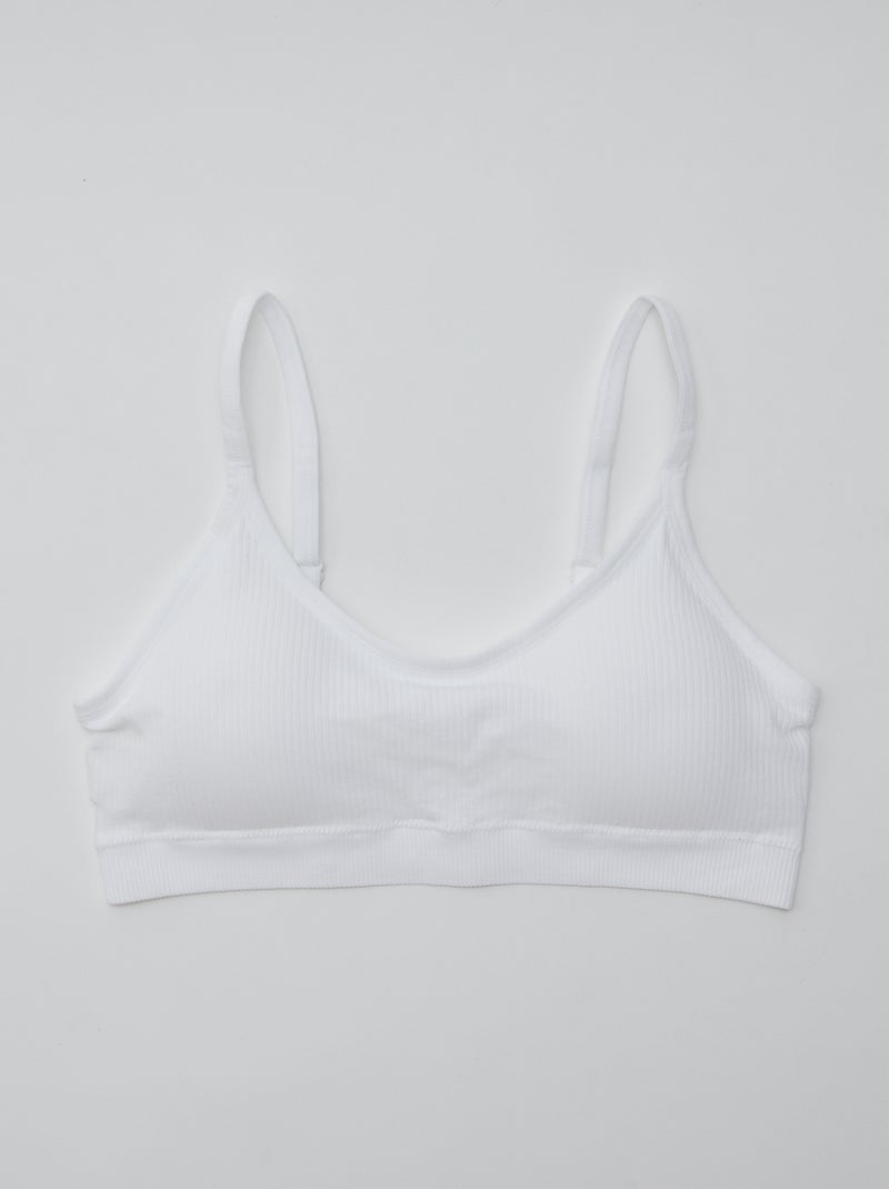 Pack de 2 tops acanalados AZUL - Kiabi