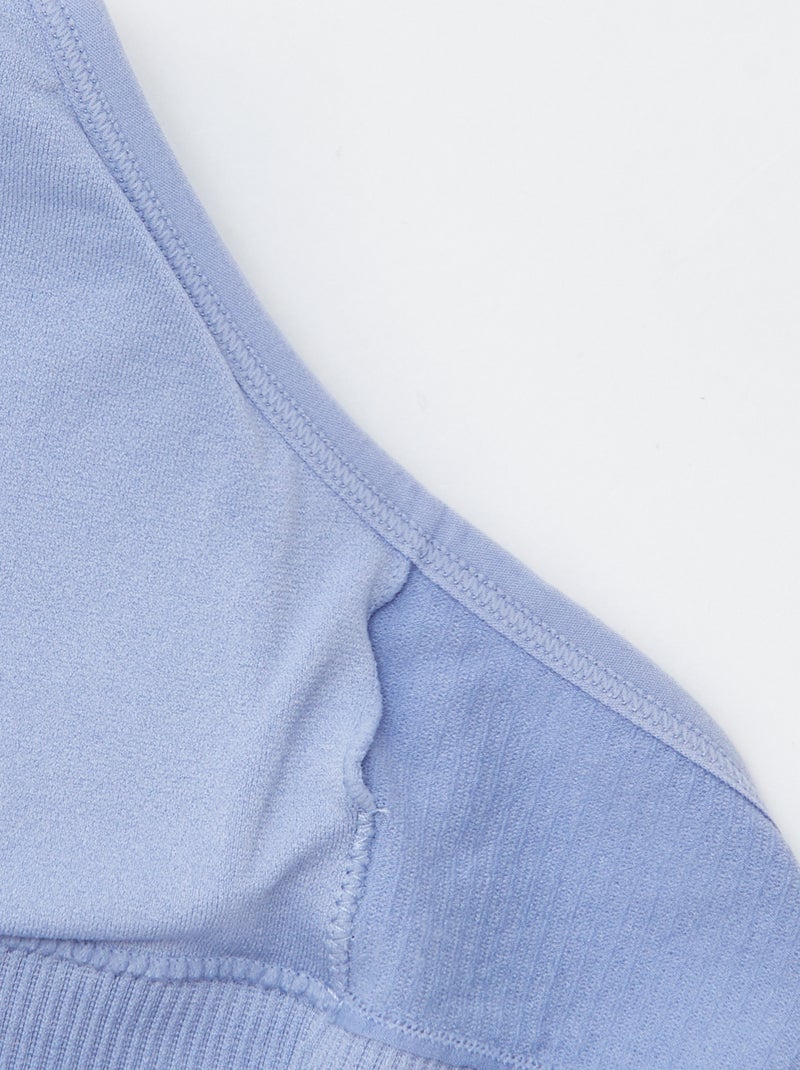 Pack de 2 tops acanalados AZUL - Kiabi