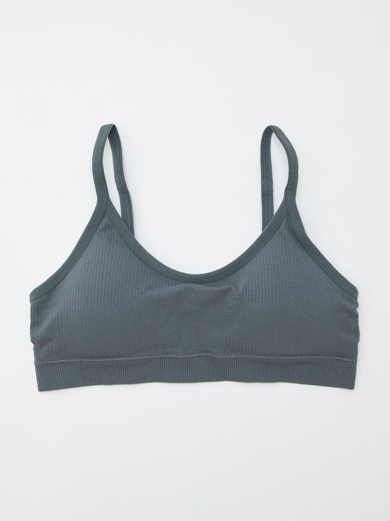 Pack de 2 tops acanalados AZUL - Kiabi