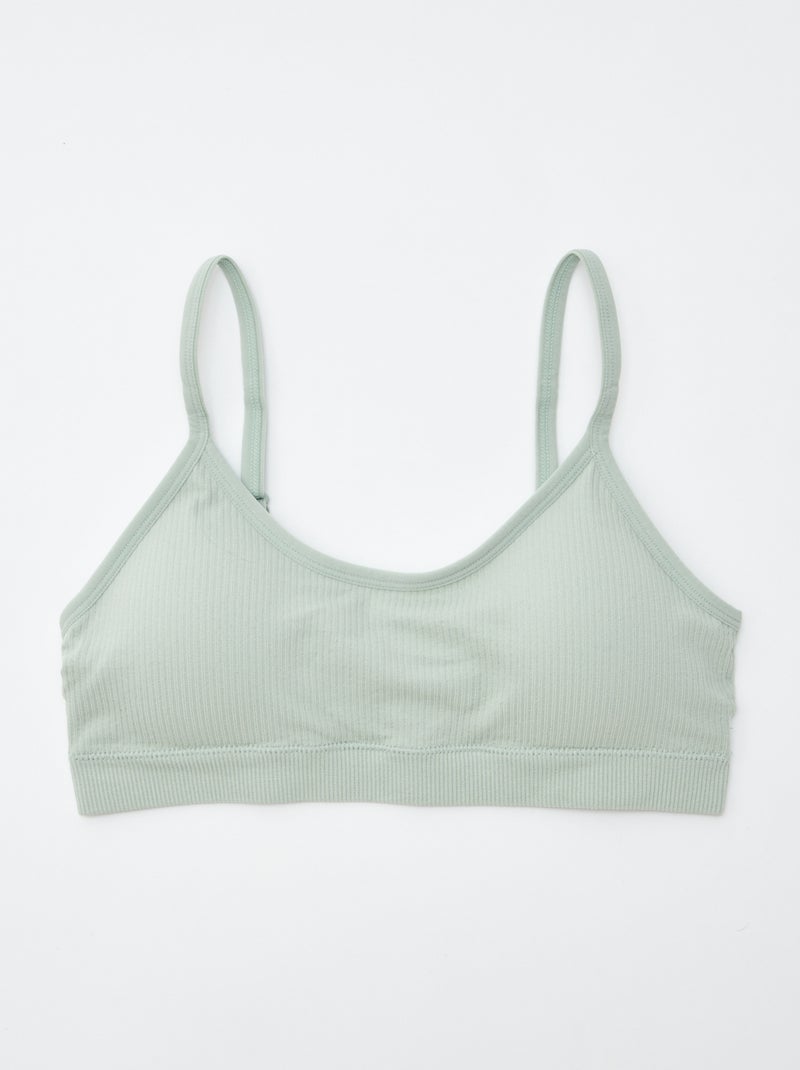 Pack de 2 tops acanalados AZUL - Kiabi