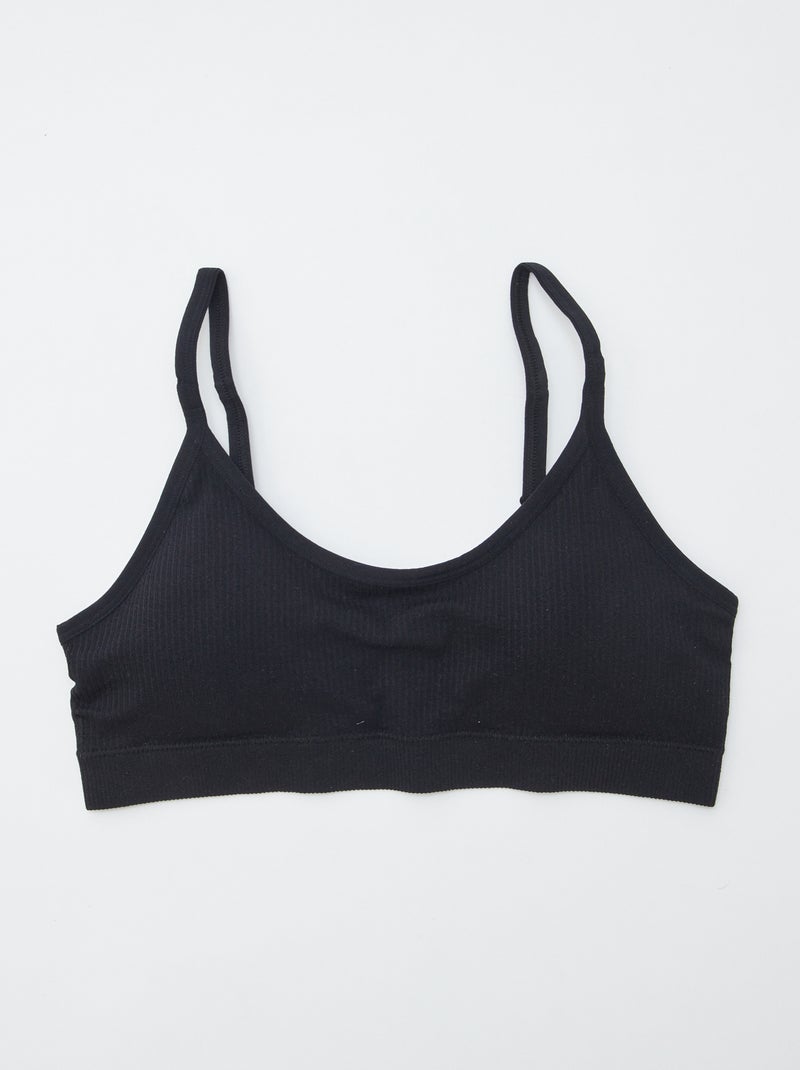 Pack de 2 tops acanalados BLANCO - Kiabi