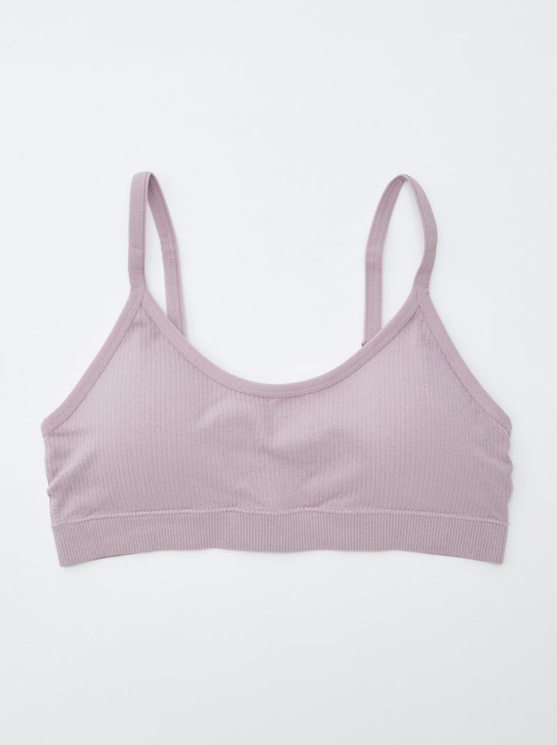 Pack de 2 tops acanalados PURPURA - Kiabi