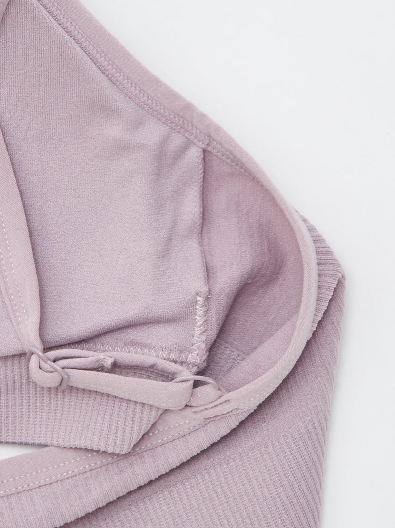 Pack de 2 tops acanalados PURPURA - Kiabi