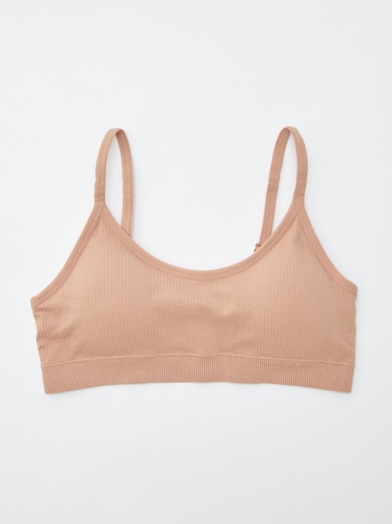 Pack de 2 tops acanalados ROSA - Kiabi