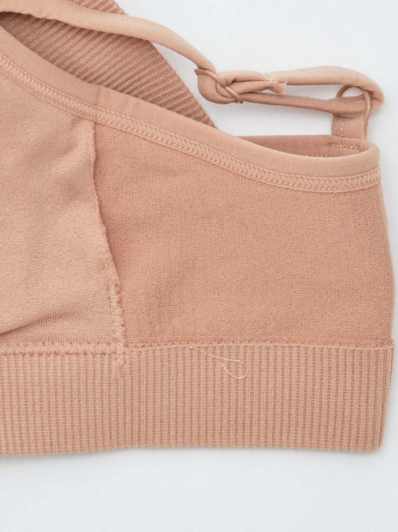 Pack de 2 tops acanalados ROSA - Kiabi