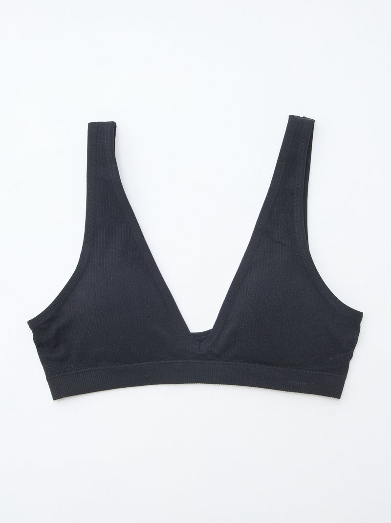 Pack de 2 tops acanalados sin costuras Blanco - Kiabi