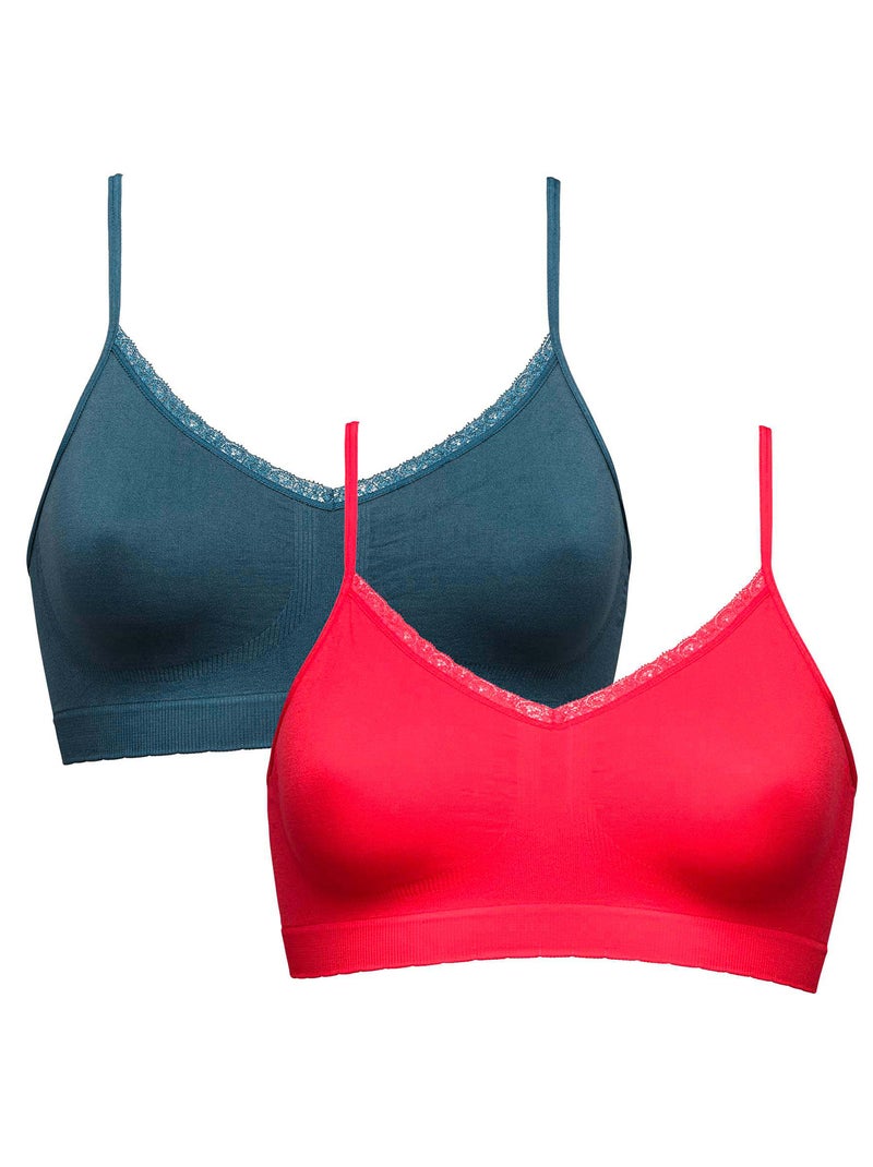Pack de 2 tops 'Billet Doux' BEIGE - Kiabi