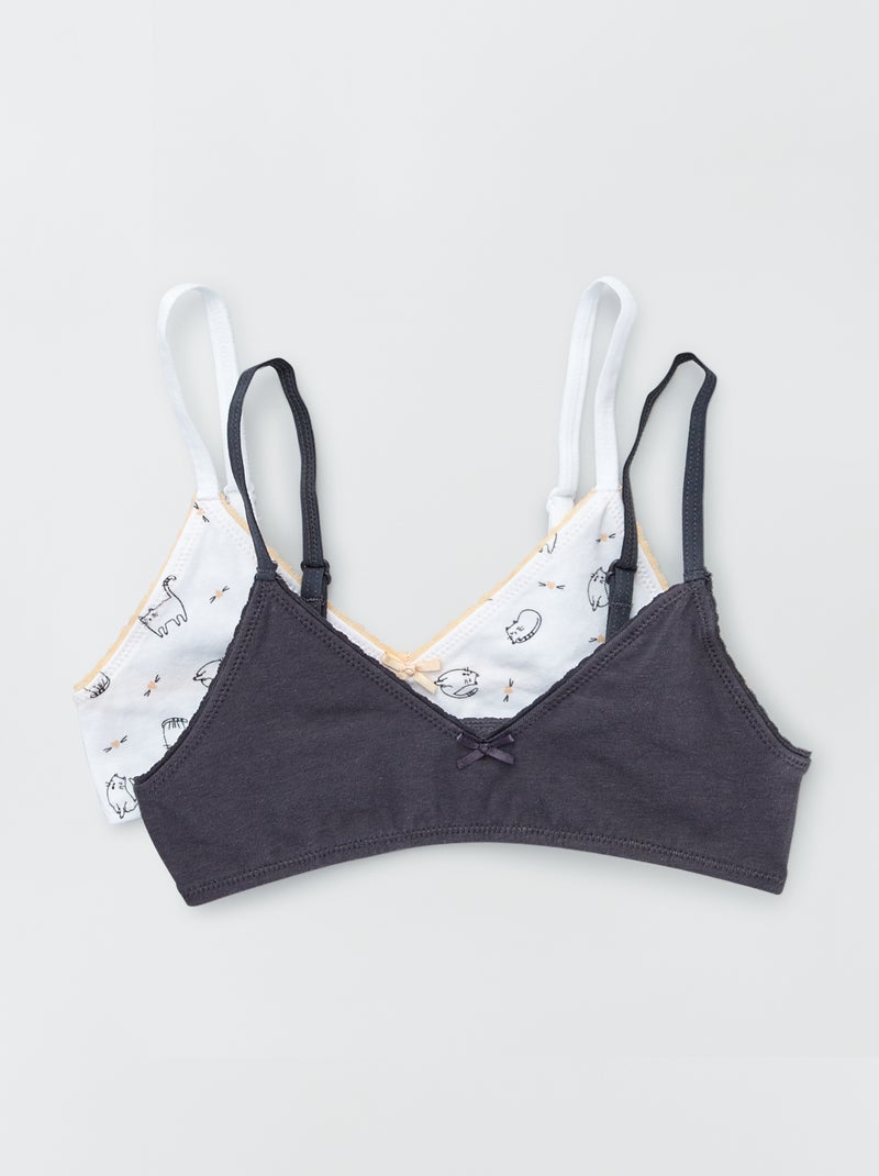 Pack de 2 tops BLANCO - Kiabi