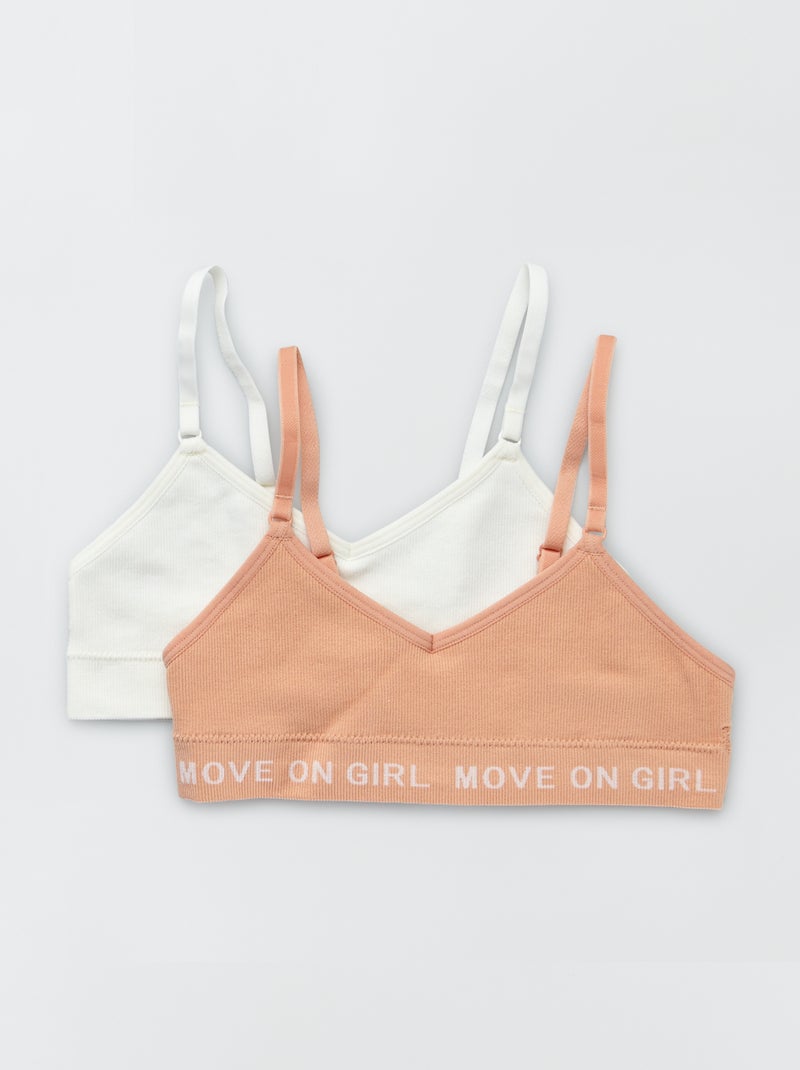 Pack de 2 tops BLANCO - Kiabi