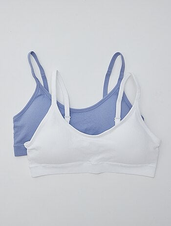 Pack de 2 tops de canalé