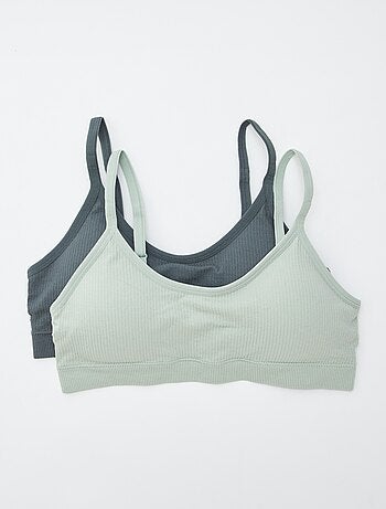 Pack de 2 tops de canalé